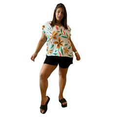 Musculosa de Lino Elastizado Ropa Mujer Talles Grandes - Moorea Online Mayorista