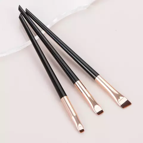 Kit pinceis para delineador e sombra - 3 peças