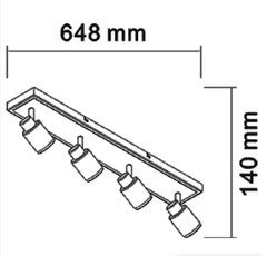 Aplique Julita x 4 luces - comprar online