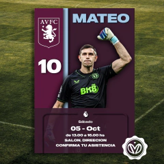 Digital Kids’ Birthday Invitation with Dibu Martínez - Aston Villa - buy online