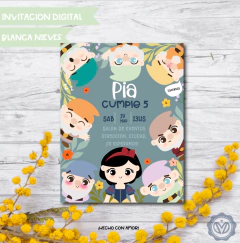 Invitacion virtual Blanca nieves y los siete enanitos
