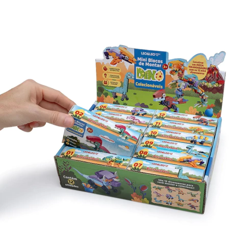 Bloco de Montar Mini Dino - Leo e Leo