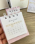 Mini Calendário de mesa - Coleção Flores