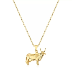 COLAR CARTIER MASCULINO DE 60 CM COM PINGENTE GUZERÁ- BOVINO