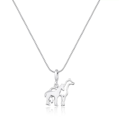 COLAR VENEZIANA 45 CM COM PINGENTE DE ÉGUA COM POTRO- HORSE