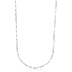 CORRENTE MASCULINA GROUMET 1,20 FIOS DE 60 CM- PRATA 925