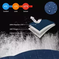 Bolsa de dormir con capucha mj300 (límite -1°) Naturehike - tienda online
