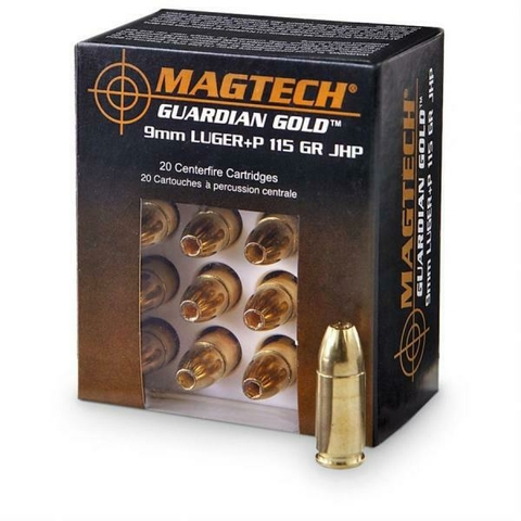 BALA MAGTECH GUARDIAN GOLD CAL. 9MM X 20U. 115 GRS JHP