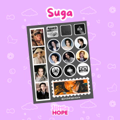CARTELA DE ADESIVOS BTS
