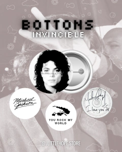 Imagem do Bottons kit Micheal Jackson eras
