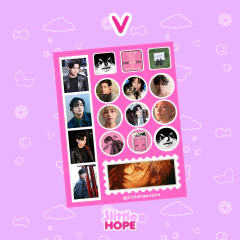 CARTELA DE ADESIVOS BTS - Jlittlehope