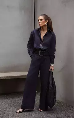 CONJ.CAMISA OVERSIZED E CALÇA PANTALONA - loja online