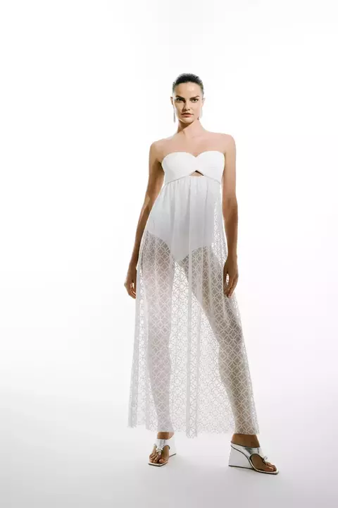 VESTIDO TOMARA QUE CAIA LONGO BORDADO - comprar online