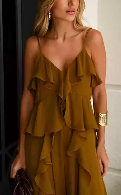 BLUSA TUNICA BABADOS CHIFFON - OLIVIA Ecommerce