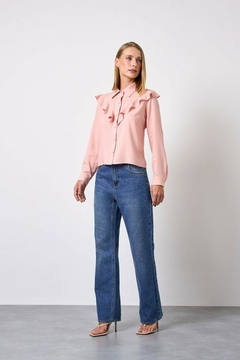 CAMISA COM BABADO SONA -ROSA - comprar online
