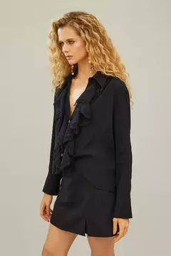 CAMISA VISCOSE C/BABADO NA FRENTE - loja online