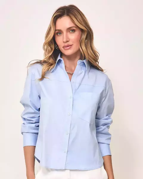 CAMISA TRICOLINE COLOR C/BOLSO