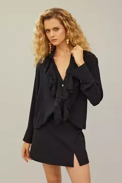 Imagem do CAMISA VISCOSE C/BABADO NA FRENTE