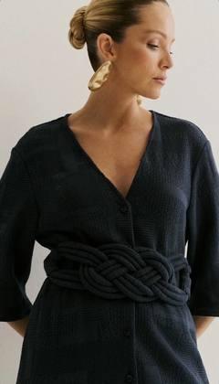 CONJ. BLUSA MANGA CURTA E SAIA MIDI NOELLE - comprar online