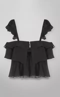 Imagem do CONJ.REGATA C/DETALHES DE RENDA E CALÇA AMARRAÇÃO