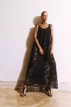 VESTIDO LONGO DE RENDA TOPAZ - comprar online