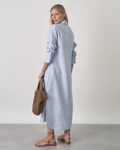 CHEMISIER LINHO NATURAL COLOR C/ BOTÃO - comprar online