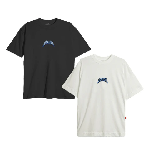 Camiseta STREET COMBO (Preta e Off-White)