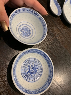 Jogo Japonês Bowls e colheres pequenas