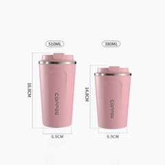 Imagem do Caneca de café inteligente display de temperatura frascos de vácuo portátil garrafa de água térmica em-carro isolado copo 380/510ml garrafa térmica