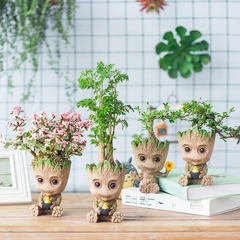 Disney Marvel Avengers Groot Mini figure Pen Holder Flower Pot Anime Toys Actio na internet