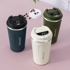 Caneca de café inteligente display de temperatura frascos de vácuo portátil garrafa de água térmica em-carro isolado copo 380/510ml garrafa térmica - comprar online