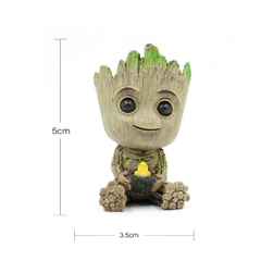 Disney Marvel Avengers Groot Mini figure Pen Holder Flower Pot Anime Toys Actio - comprar online
