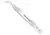 Pinça Nagaraku ST-15 Prata – Ponta Curva de Alta Precisão – Aço Inox Profissional - Lash Mania Atacado