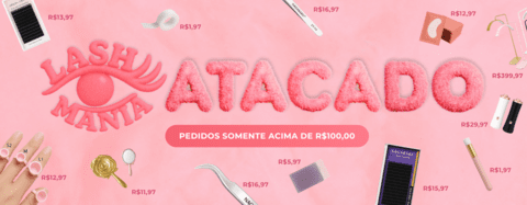 Banner de Lash Mania Atacado