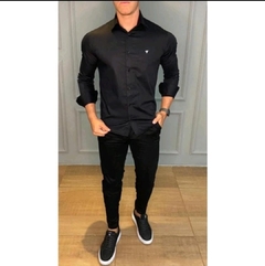 Camisa Social Manga Longa Lisa Slim