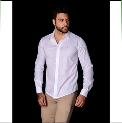 Camisa Social Manga Longa Lisa Slim - Moda EL_Mael_Shop