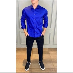 Camisa Social Manga Longa Lisa Slim - comprar online