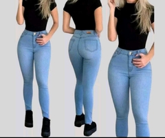 Calça Jeans Feminina Com Elastano Efeito Levanta bumbum cintura Alta. na internet