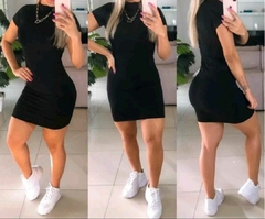Vestido Turbinado Casual Tecido Canelado.