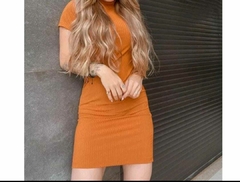 Imagem do Vestido Turbinado Casual Tecido Canelado.