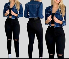 Calça Jeans Feminina Com Elastano Efeito Levanta bumbum cintura Alta. - loja online