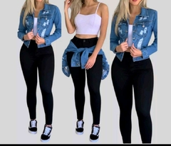 Imagem do Calça Jeans Feminina Com Elastano Efeito Levanta bumbum cintura Alta.