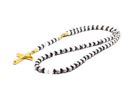 White and Gold Cross