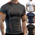 Verão camisa de ginásio esporte camiseta homens camisa de corrida seca rápida - baratoaki!