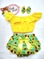 Conjunto Mini Diva Bunda Rica Tiara + Blusa Ciganinha
