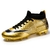 Homens sapatos de futebol profissional unisex tornozelo botas de futebol chuteir - black estore