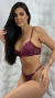Conjunto de Lingerie Jade com aro de sustentação sem bojo Vinho - loja online