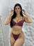 conjunto de lingeries de renda 
Lingeries 
Moda Intima feminina 
Conjunto de lingeries de luxo na cor vinho 

