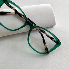 Armação de grau acetato gatinho verde/tortoise - loja online
