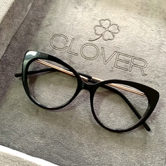 Armação de grau preta Cateye acetato - comprar online
